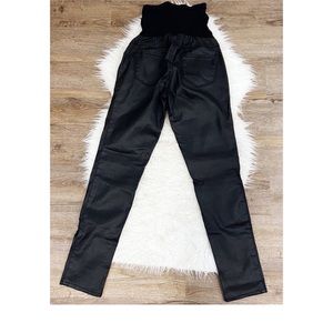 maternity wet look jeans